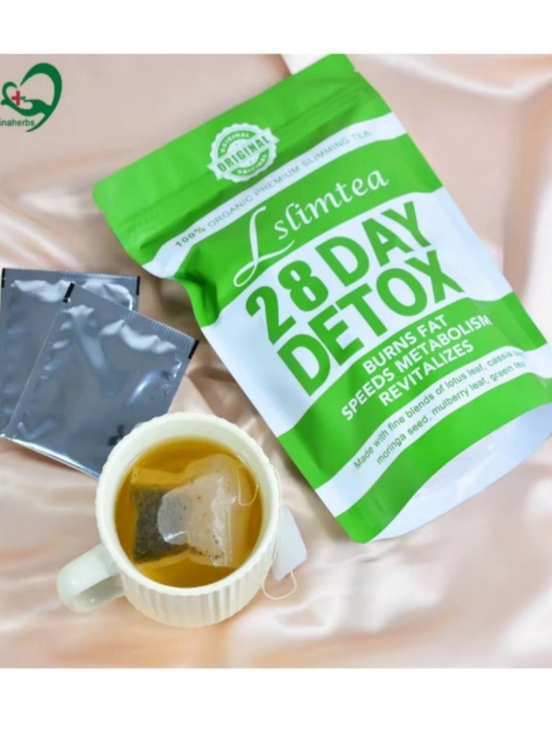 وينز تاون شاي التخسيس العضوي لمدة 28 يومًا: يعزز الأيض، يقلل الشهية، يزيد من الطاقة، يزيل السموم ويحفز الجسم على فقدان الوزن - Image 4